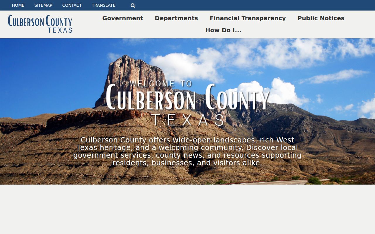 Culberson County criminal history courthouse and office directory