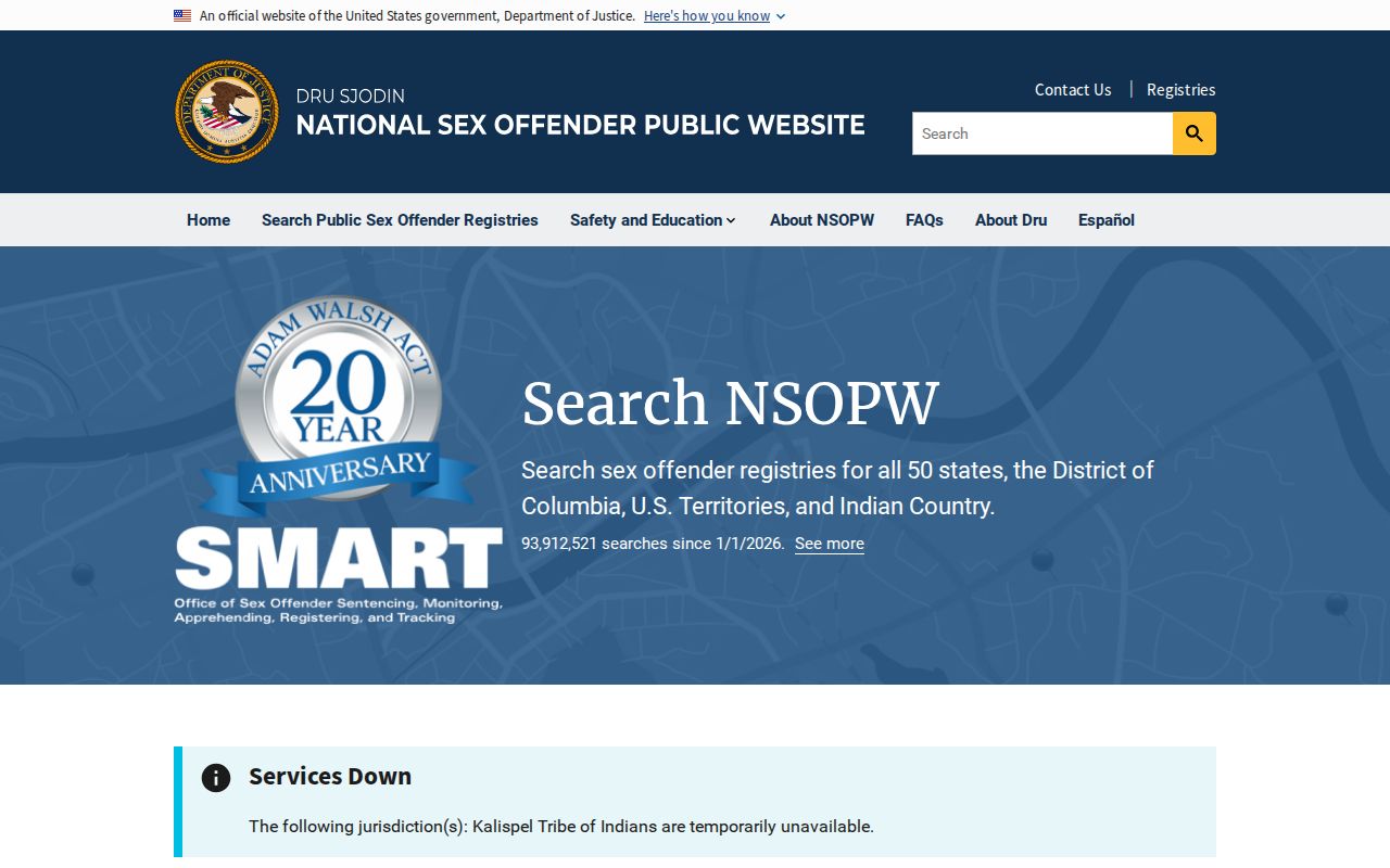 NSOPW search for Culberson County sex offender records