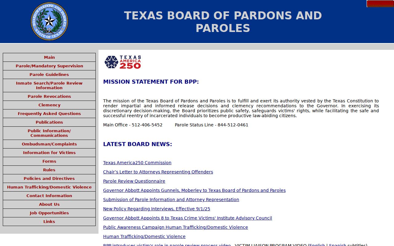 Texas parole authority compared with Culberson County registry duties