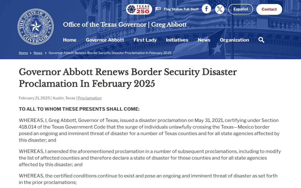 Culberson County Van Horn criminal history and 2025 state border proclamation
