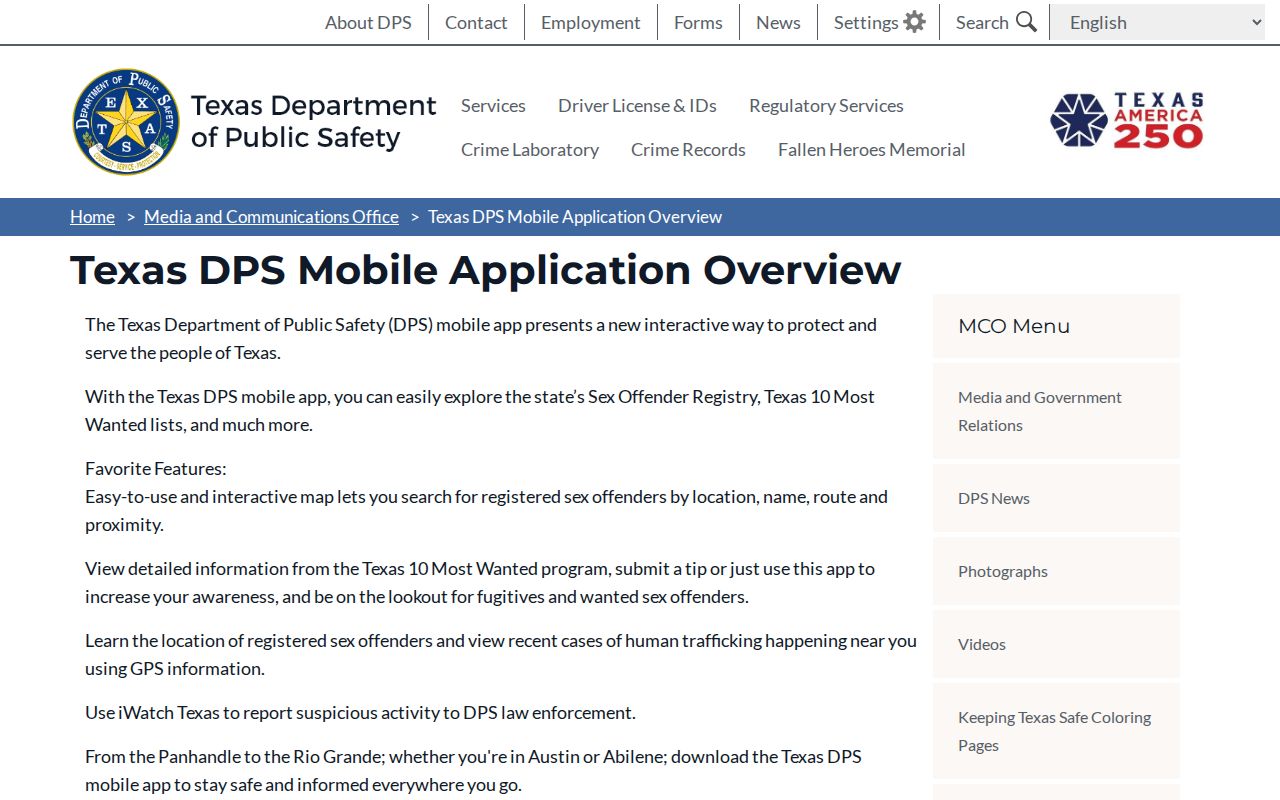 Culberson County Van Horn criminal record tools in the Texas DPS app